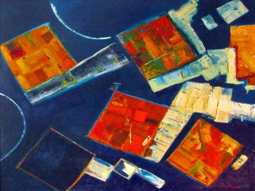 Campos arados en el mar - Óleo sobre tela - Tere Borda