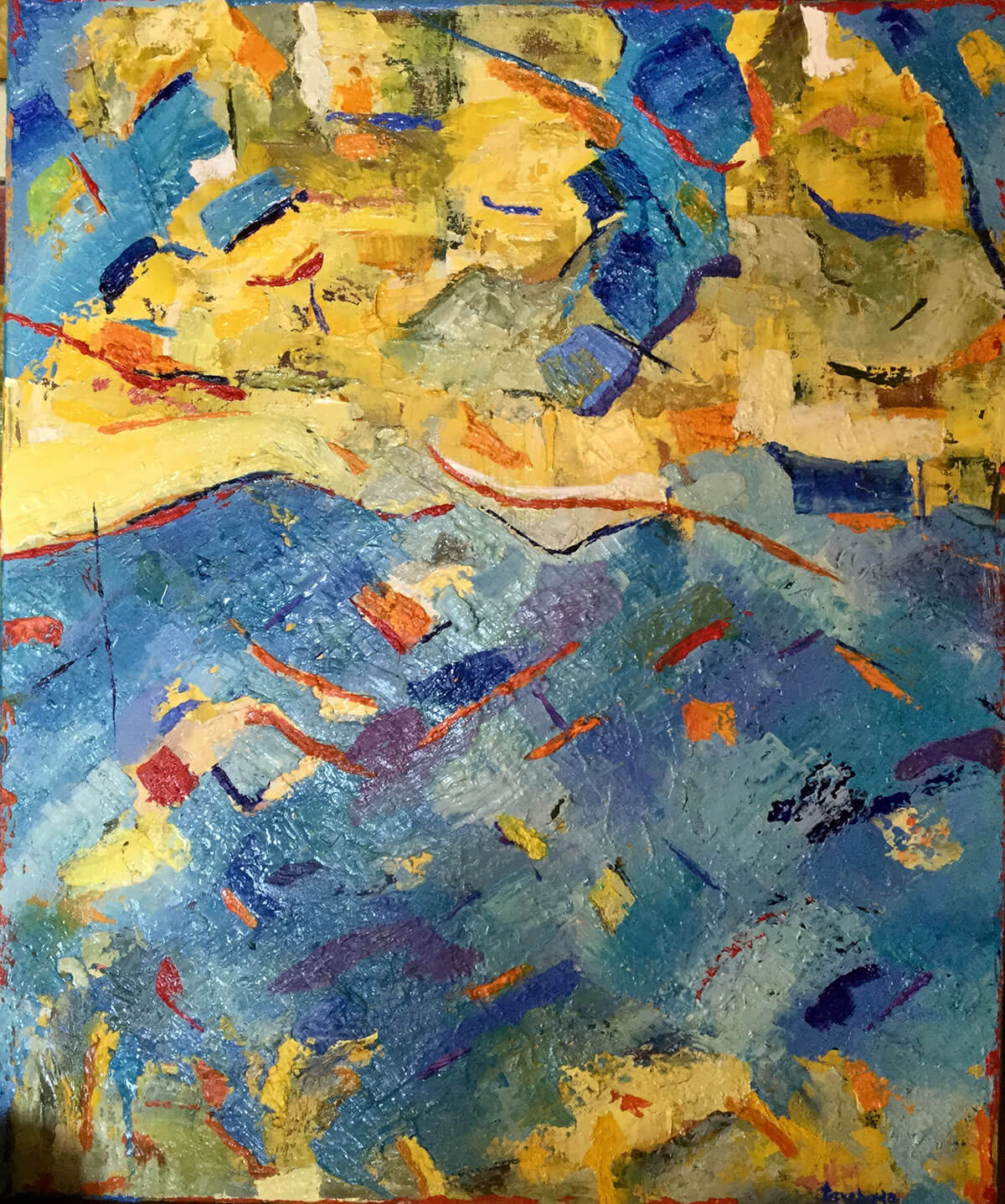 Atravesando el cielo - Óleo sobre tela - Tere Borda