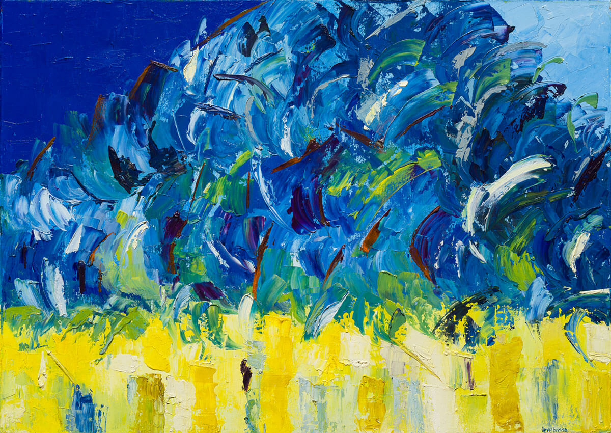 Buscando azules - Óleo sobre tela - Tere Borda