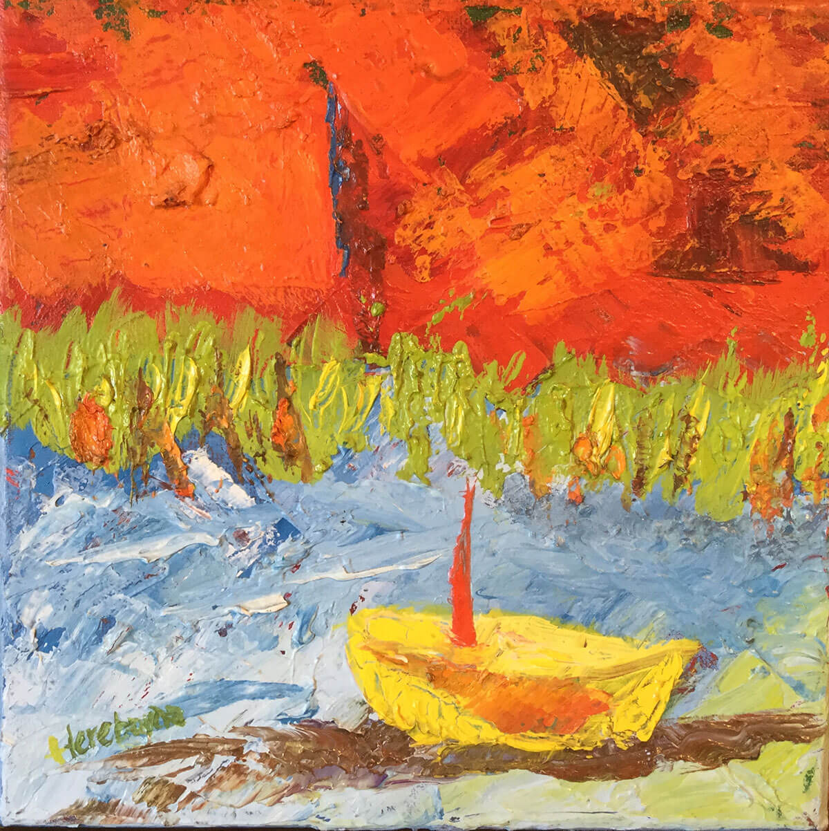 El bote - Óleo sobre tela - Tere Borda