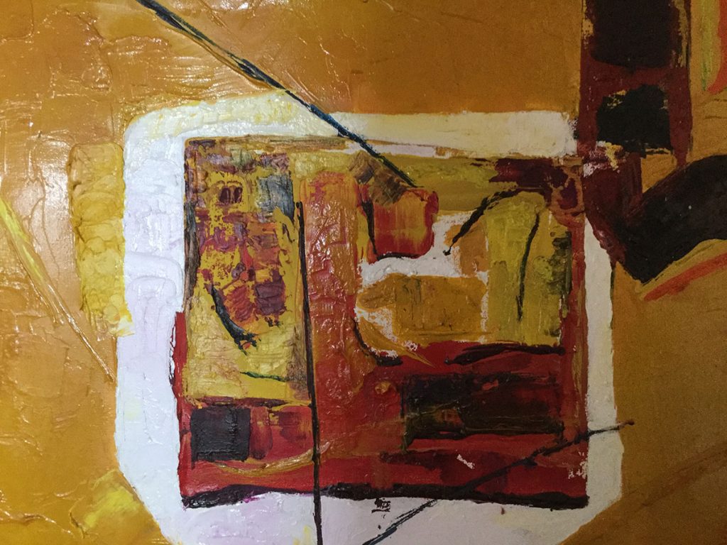 Escribir líneas (detalle)  - Óleo sobre tela - Tere Borda