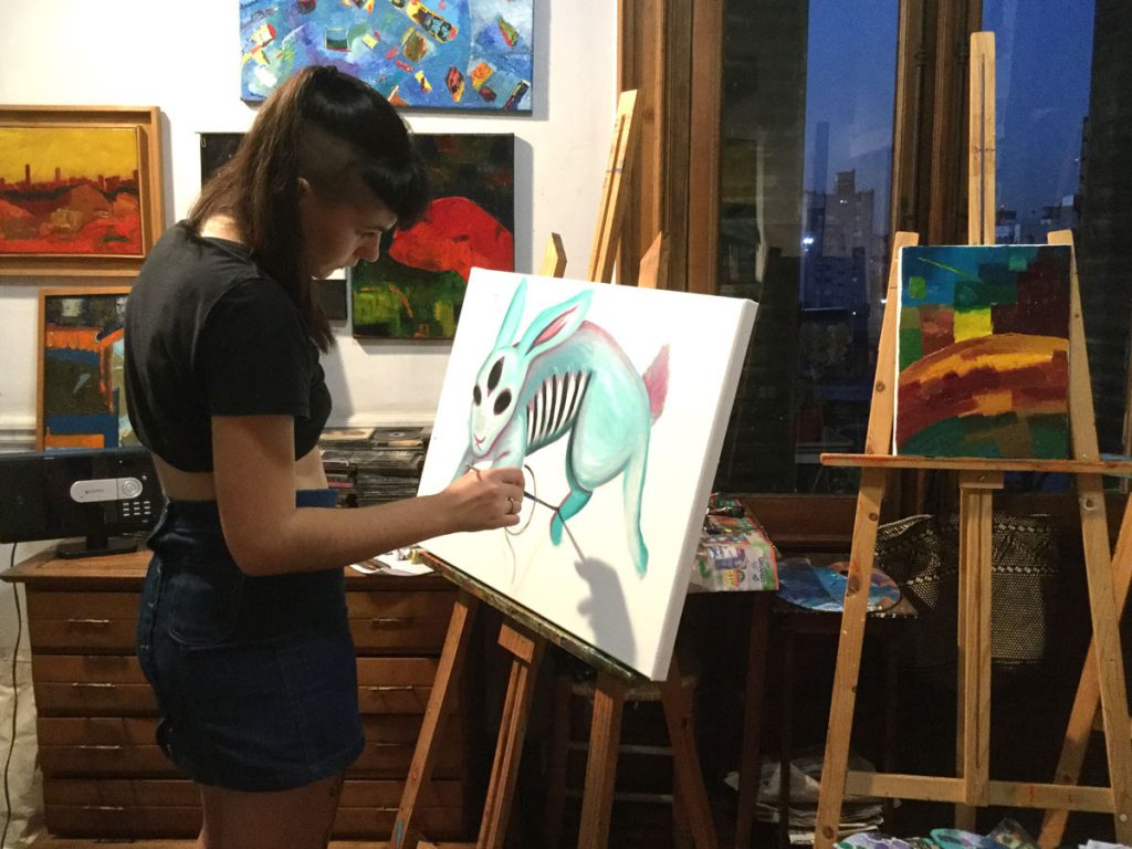 Juana alumna del taller