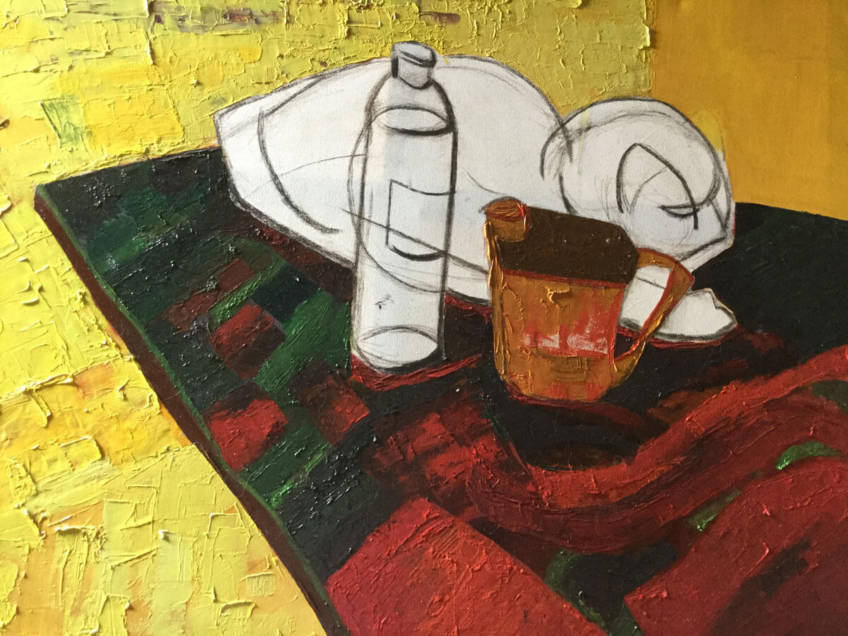 Onir en el taller - Óleo sobre tela - Tere Borda