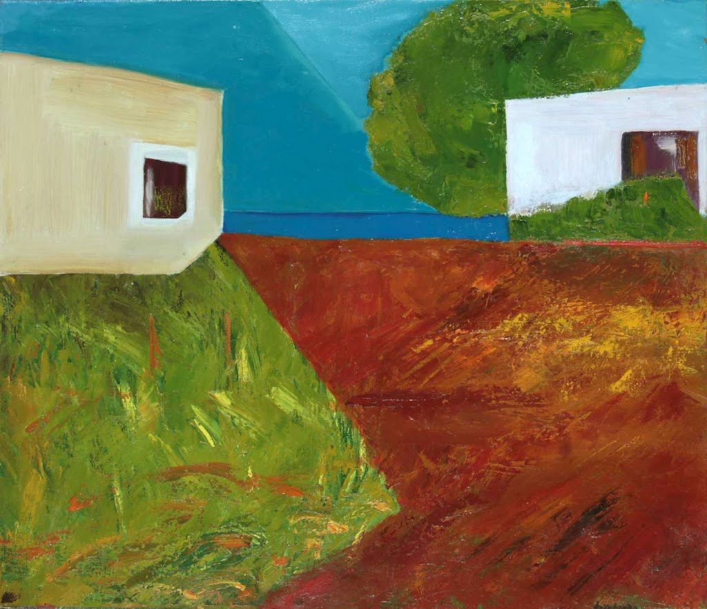 Pequeño caserío - Óleo sobre tela - Tere Borda